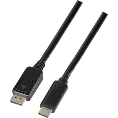 LogiLink UA0336 USB-C naar DisplayPort aansluitkabel, 3,0 m zwart