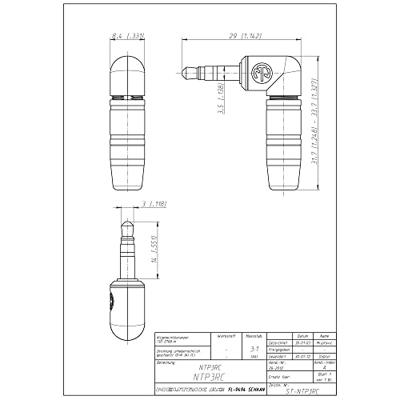 Neutrik NTP3RC-B jack 3.5mm stereo male kabeldeel zwart - thumbnail