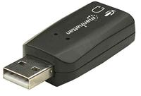 Manhattan Hi-Speed USB 3-D Audio Adapter 2.1 Externe geluidskaart Externe koptelefoonaansluitingen - thumbnail