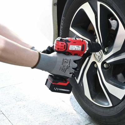 Werkhandschoenen 12 pcs Grijs en zwart 9 / l Polyester