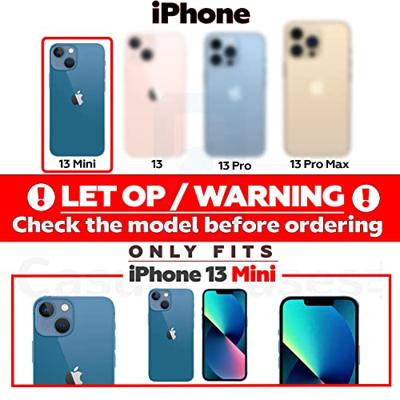 Høyde - iPhone 13 Mini - Telefoonhoes met koord - Transparant