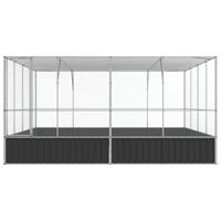 Volière 418x414x212 cm staal zilverkleurig - thumbnail