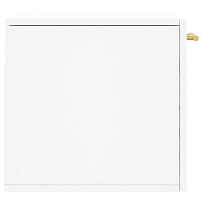 Wandkast 80x36,5x35 cm bewerkt hout wit