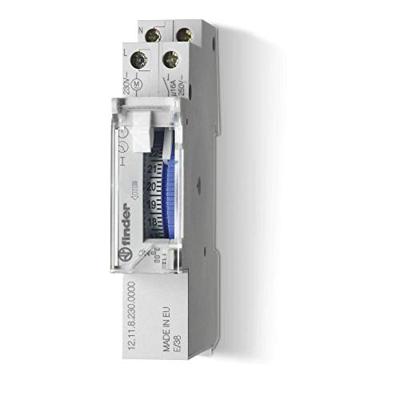 Finder 12.11.8.230.0000 Schakelklok voor DIN-rails 12.11.8.230.0000 230 V/AC Motoraandrijving, Dagprogramma