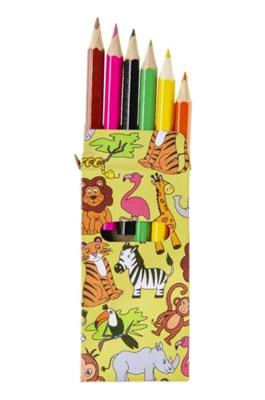 Duckiez Kleurpotloden wilde dieren, 6st.