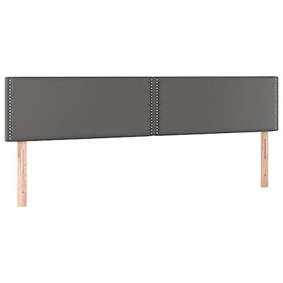 Boxspring met matras kunstleer grijs 200x200 cm