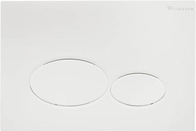 Saqu Flat Round bedieningspaneel mat wit voor Geberit Sigma reservoir 12cm (UP320)