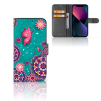 Apple iPhone 13 Hoesje Cirkels en Vlinders - thumbnail