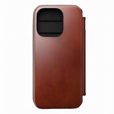 Nomad Modern Horween lederen folio iPhone 16 Pro - Olde Dublin