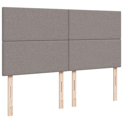 Boxspring met matras stof taupe 200x200 cm