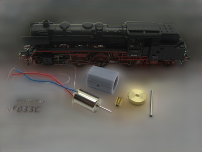 micromotor NF033C N ombouwset voor Fleischmann BR 62 DB, DR, DRG micromotor NF033C N ombouwset voor Fleischmann BR 62 DB, DR, DRG