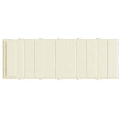 VidaXL Ligbedkussen 180x60x4 cm oxford stof crèmekleurig - thumbnail