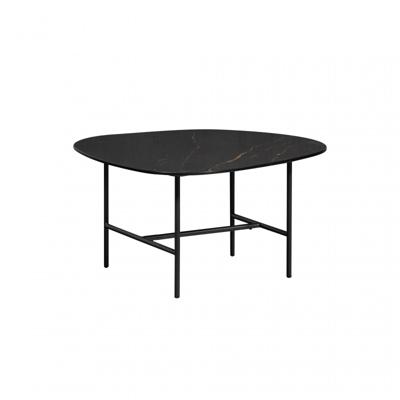 WOOOD Salontafel 'Vajen' Marmerlook, 70 x 70cm, kleur Zwart