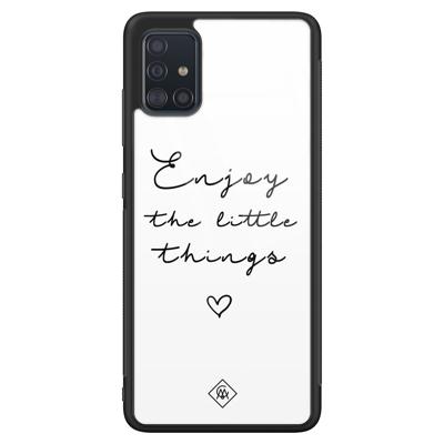 Samsung Galaxy A51 glazen hardcase - Enjoy life Samsung Galaxy A51 glazen hardcase - Enjoy life