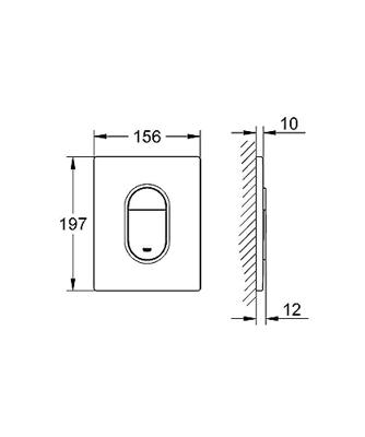 Grohe Arena Cosmopolitan bedieningspaneel glans wit voor Grohe Rapid SL en Solido Grohe Arena Cosmopolitan bedieningspaneel glans wit voor Grohe Rapid SL en Solido