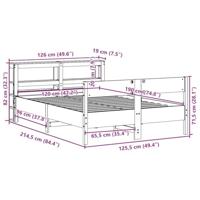 Bedframe zonder matras massief grenenhout 120x190 cm - thumbnail