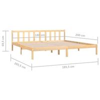 Bedframe massief grenenhout 180x200 cm UK Super King - thumbnail