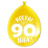 Party Ballonnen Hoera 90 Jaar - 8 Stuks - thumbnail