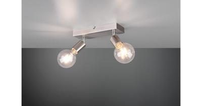 Trio Dubbele opbouwspotVannes metaalgrijs - R80182007