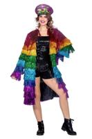 Tinsel jasje lang regenboog - thumbnail