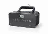 Muse M-28 DG Draagbare cd-radio, PLL FM-radio, MW-tuner, zendergeheugen, USB, MP3-weergave, werkt op netstroom of batterij, donkergrijs - thumbnail