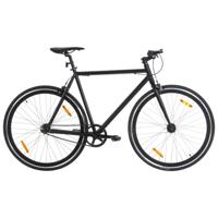 VidaXL Fiets met vaste versnelling 700 c 51 cm zwart - thumbnail