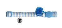 Kattenhalsband Cotton Stripes Blauw - thumbnail
