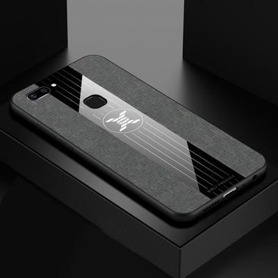 Voor vivo X20 XINLI stiksels doek textuur schokbestendig TPU beschermhoes (grijs)