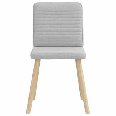 Eetkamerstoelen 2 st stof wolk grijs
