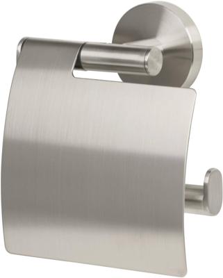 Saqu Nemo toiletrolhouder met klep 12,8x5,6x14,2cm geborsteld RVS Saqu Nemo toiletrolhouder met klep 12,8x5,6x14,2cm geborsteld RVS