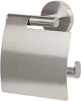 Saqu Nemo toiletrolhouder met klep 12,8x5,6x14,2cm geborsteld RVS - thumbnail