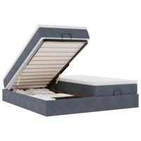Ottoman bed met matrassen 180x200cm fluweel donkergrijs - thumbnail