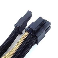 SilverStone SST-PP07-PCIBG - Voeding verlengkabel 25cm 8pin op PCI-E 6+2pin, zwart/goud - thumbnail