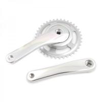 Gazelle Crankstel linea 38t aluminium/staal zilver - thumbnail