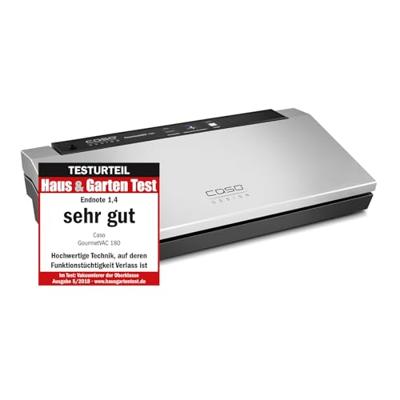 Caso GOURMETVAC180 Vacumeermachine Zilver/Zwart Caso GOURMETVAC180 Vacumeermachine Zilver/Zwart