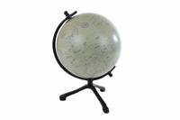 Wereldbol op voet L groen/zwart metaal 21,5x20x30cm - thumbnail