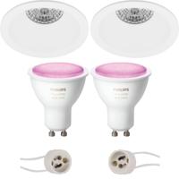 Philips Hue LED Inbouwspot Set Ø82mm - Mat Wit - Bluetooth - thumbnail