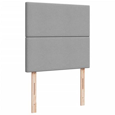 Boxspring met matras stof lichtgrijs 180x200 cm