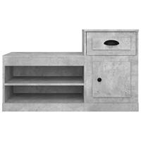 Schoenenkast 100x42x60 cm bewerkt hout betongrijs - thumbnail