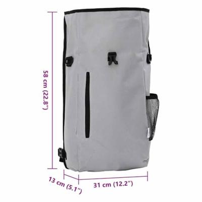 VidaXL Fietstas grijs 31 x 13 x 58 cm polyester