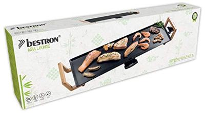 Bestron ABP603BB XL Teppanyaki Grillplaat 70x23 cm Bamboe/Zwart