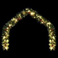 VidaXL Kerstslinger versierd met kerstballen en led-lampjes 5 m - thumbnail