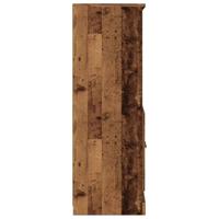 Hoge kast 60x35,5x103,5 cm bewerkt hout oud houtkleurig - thumbnail
