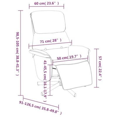 Fauteuil verstelbaar met voetensteun stof crmekleurig Fauteuil verstelbaar met voetensteun stof crmekleurig