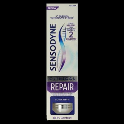 Tandpasta clinical repair active white 75 Milliliter
