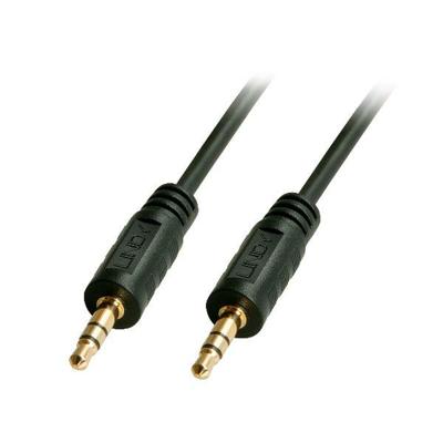 LINDY 35642 Jackplug Audio Aansluitkabel [1x Jackplug male 3,5 mm - 1x Jackplug male 3,5 mm] 2.00 m Zwart