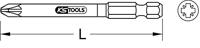 KS Tools 918.3251 9183251 Kruis-bit PZ 1 Vernikkeld E 6.3 5 stuk(s) - thumbnail
