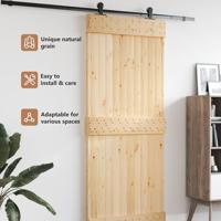 VidaXL Deur narvik 100x210 cm massief grenenhout - thumbnail