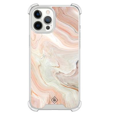 iPhone 12 Pro Max shockproof hoesje - Marmer waves
