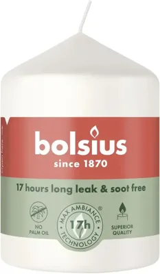 Bolsius stompkaars essentials 5.8x8cm cloudy white